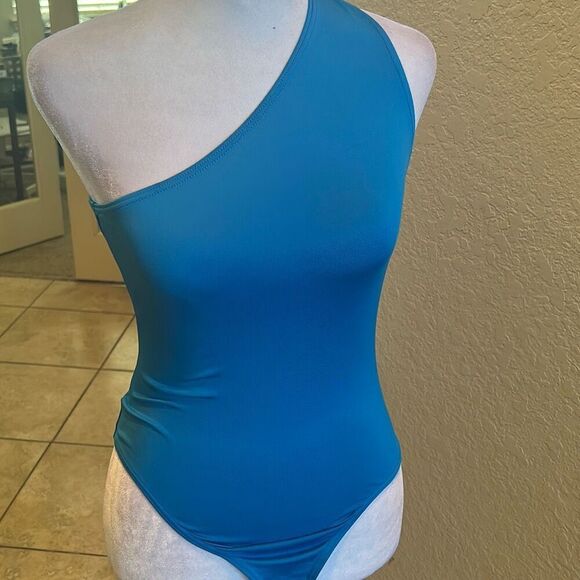Revolve OW Collection XS Ezra One Shoulder Bodysuit Brilliant Blue Open Back NWT - Picture 1 of 11